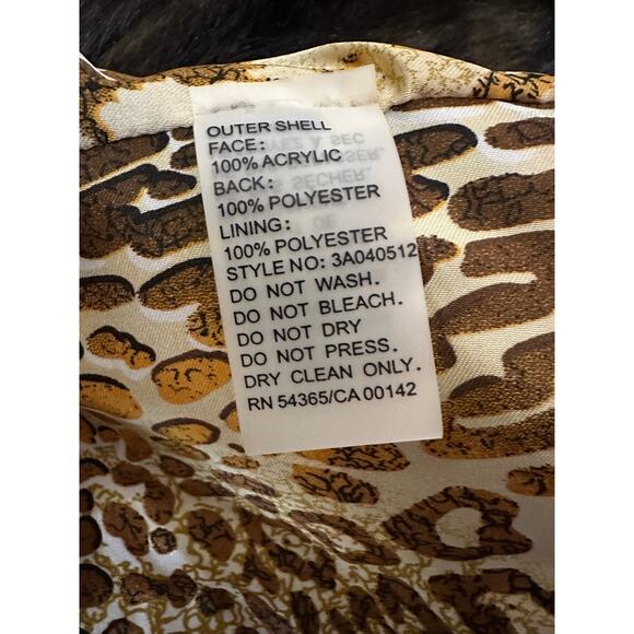 Peter Nygård Faux Fur Hooded Vest Terra Brown Size 4P NWT - Picture 6 of 9